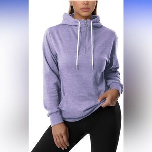 NWOT Women's Lavender Half-Zip Hoodie